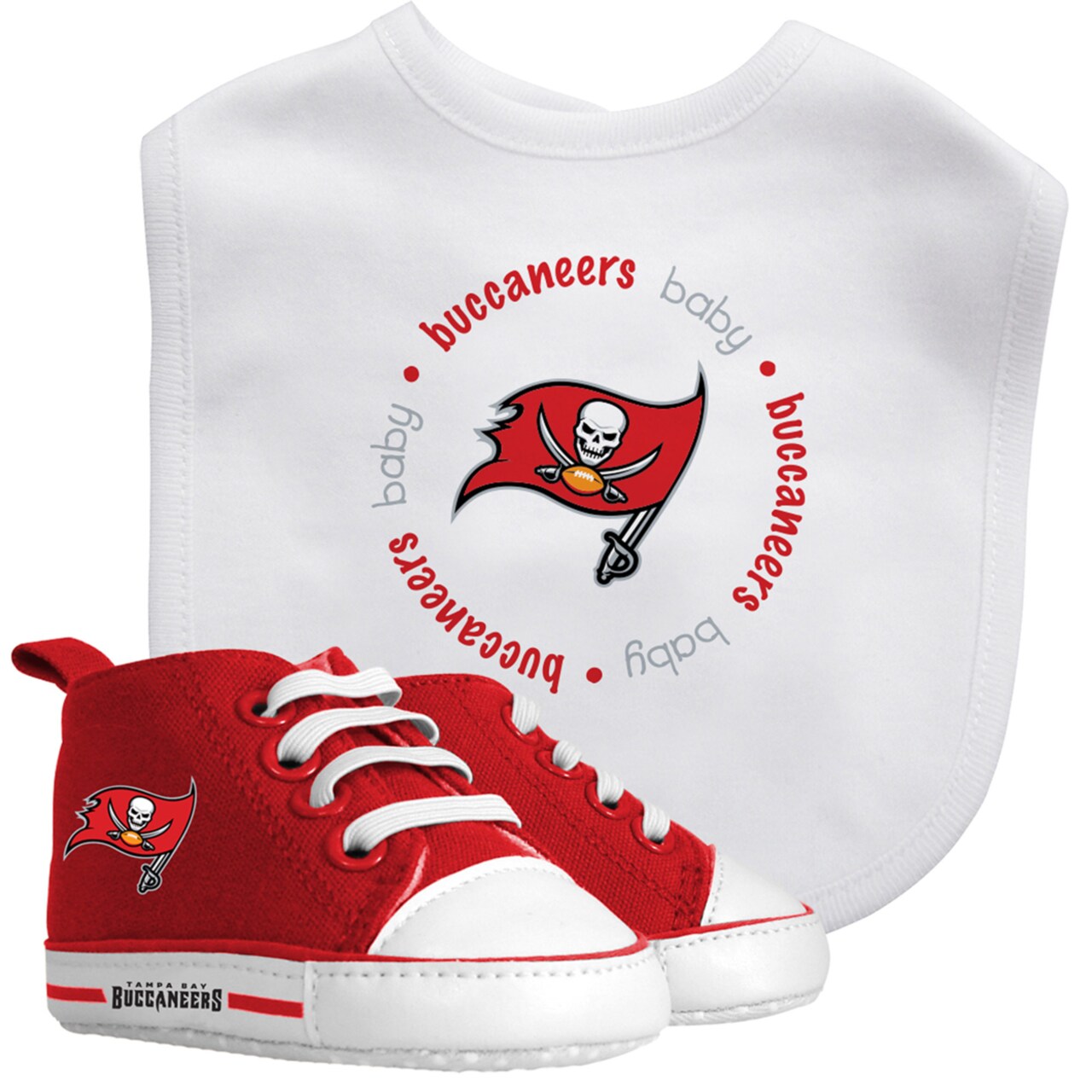 Baby Fanatic 2 Piece Bid and Shoes - NFL Tampa Bay Buccaneers - White  Unisex Infant Apparel